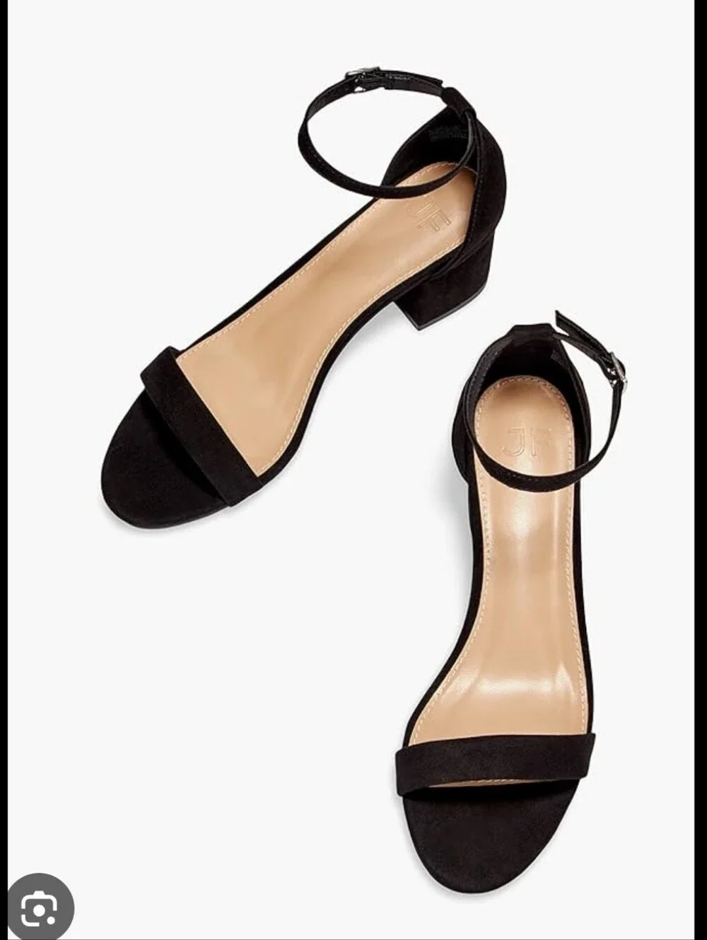 Black Heels Open Toe Low Block Summer Sandals Size 8.5